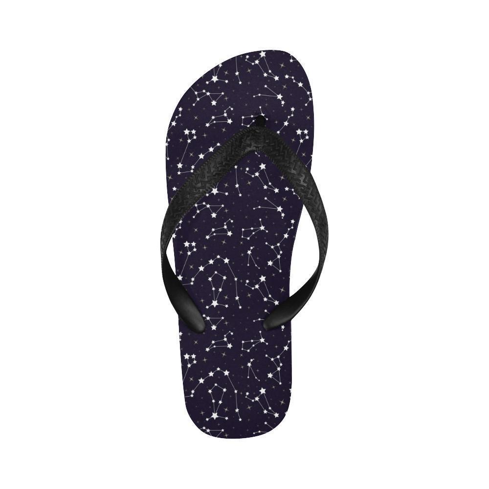 Zodiac Star Pattern Design Print Flip Flops-JTAMIGO.COM