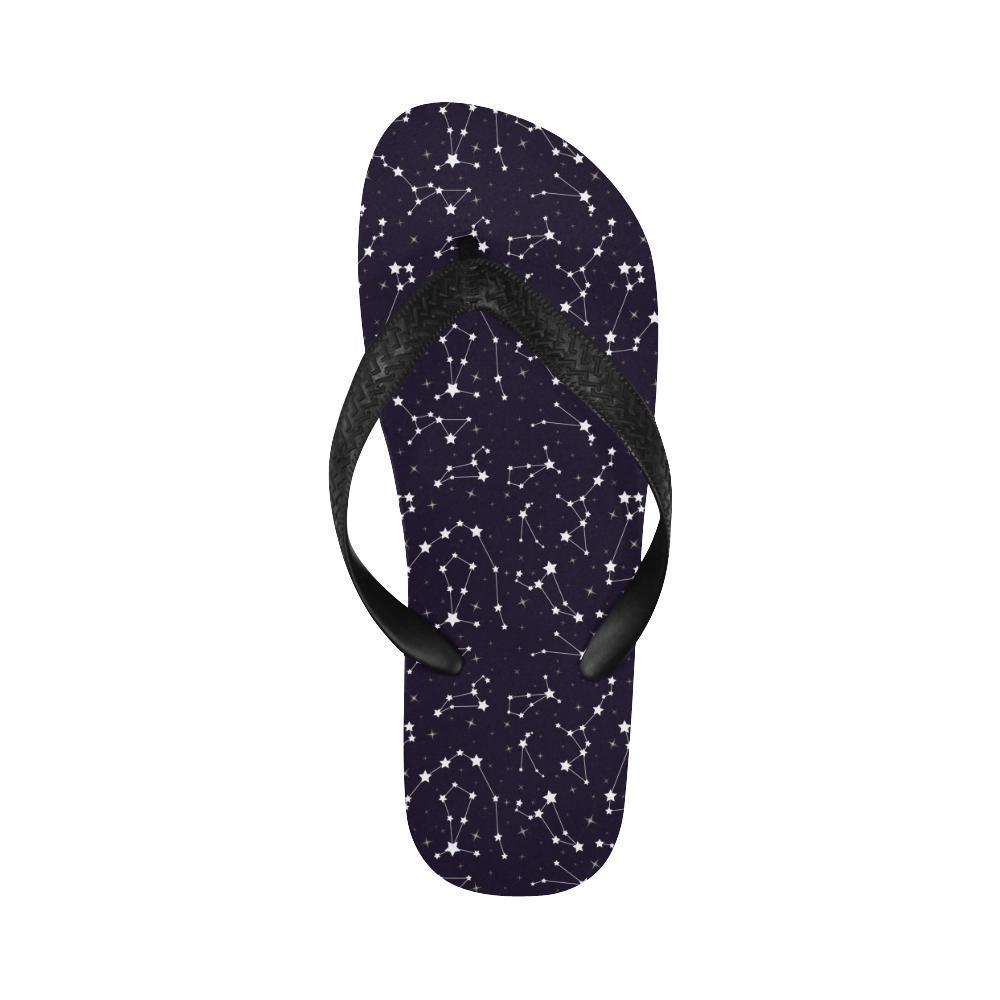 Zodiac Star Pattern Design Print Flip Flops-JTAMIGO.COM
