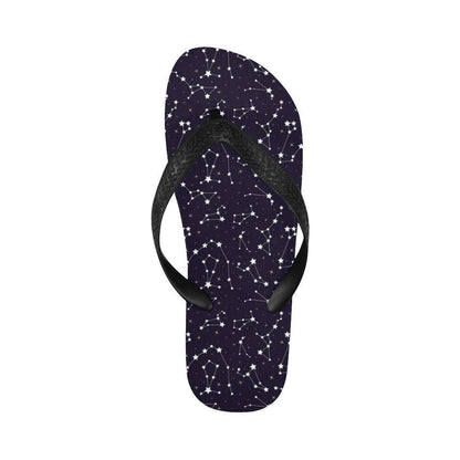 Zodiac Star Pattern Design Print Flip Flops-JTAMIGO.COM