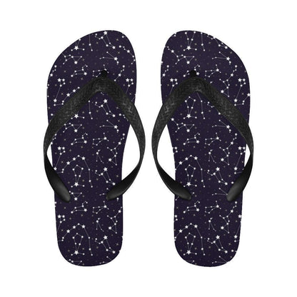 Zodiac Star Pattern Design Print Flip Flops-JTAMIGO.COM
