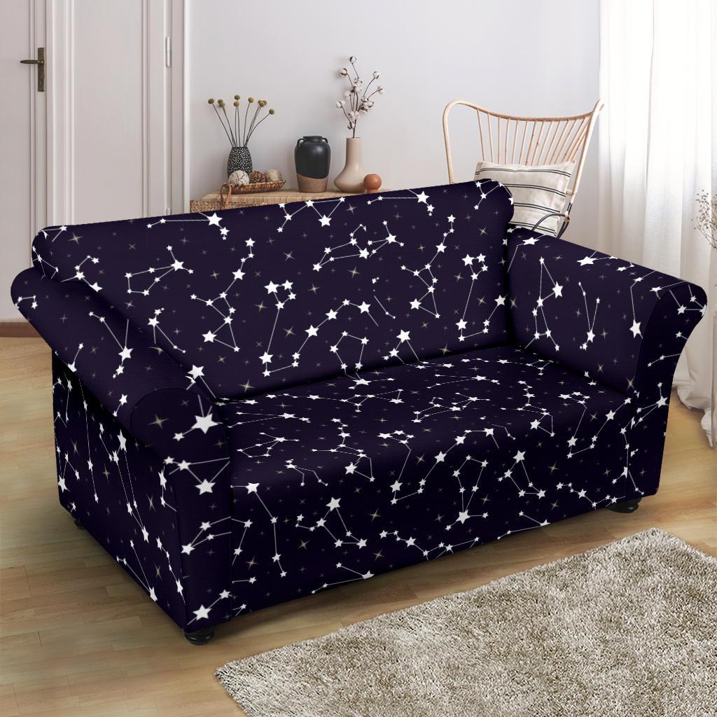 Zodiac Star Pattern Design Print Loveseat Slipcover-JTAMIGO.COM