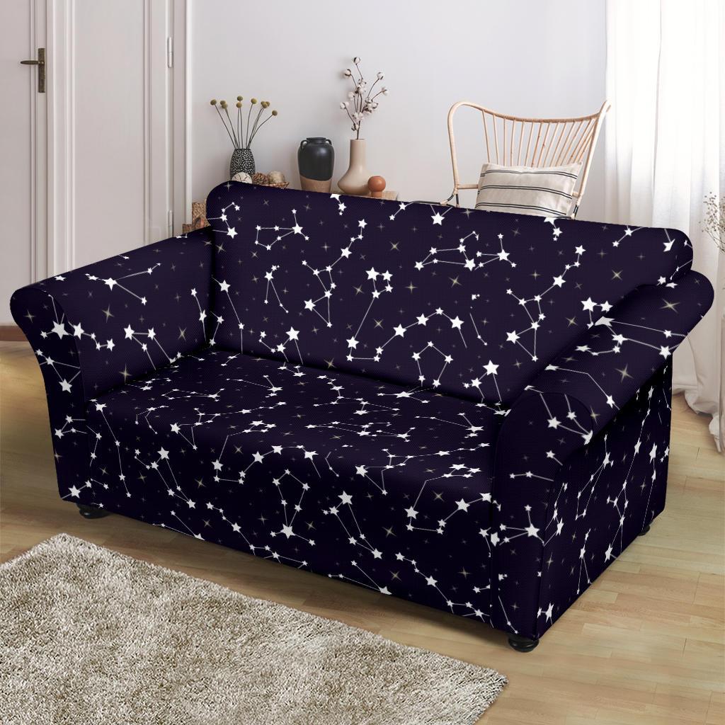 Zodiac Star Pattern Design Print Loveseat Slipcover-JTAMIGO.COM