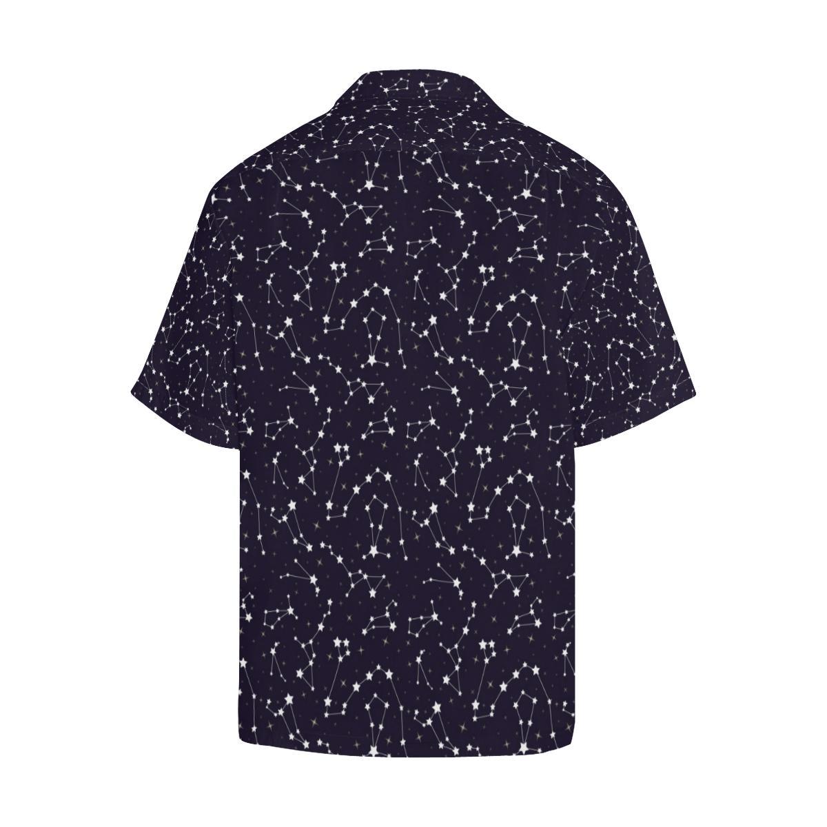 Zodiac Star Pattern Design Print Men Aloha Hawaiian Shirt