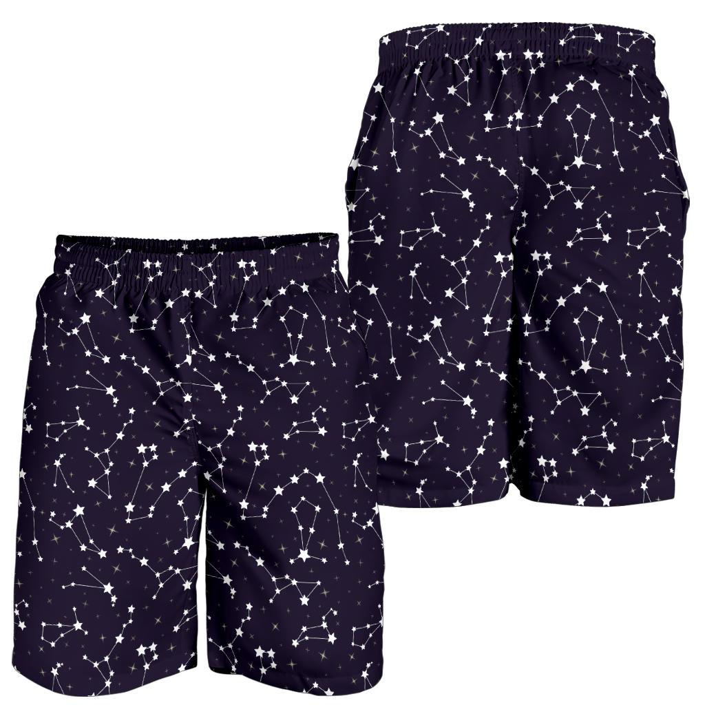 Zodiac Star Pattern Design Print Mens Shorts-JTAMIGO.COM