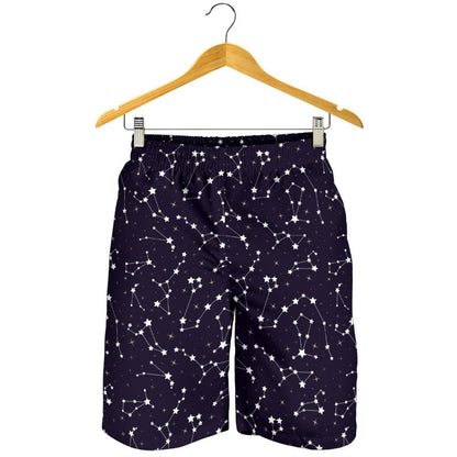 Zodiac Star Pattern Design Print Mens Shorts-JTAMIGO.COM