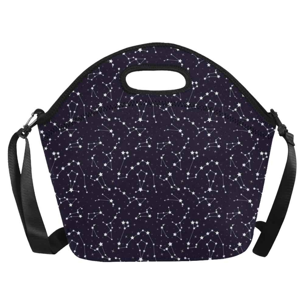 Zodiac Star Pattern Design Print Neoprene Lunch Bag (Model 1669)(Large)-JTAMIGO.COM