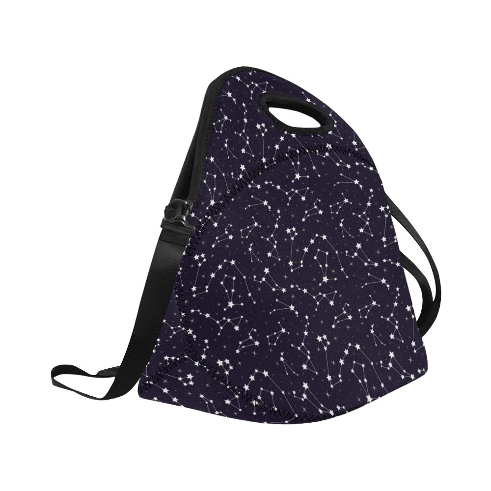 Zodiac Star Pattern Design Print Neoprene Lunch Bag (Model 1669)(Large)-JTAMIGO.COM
