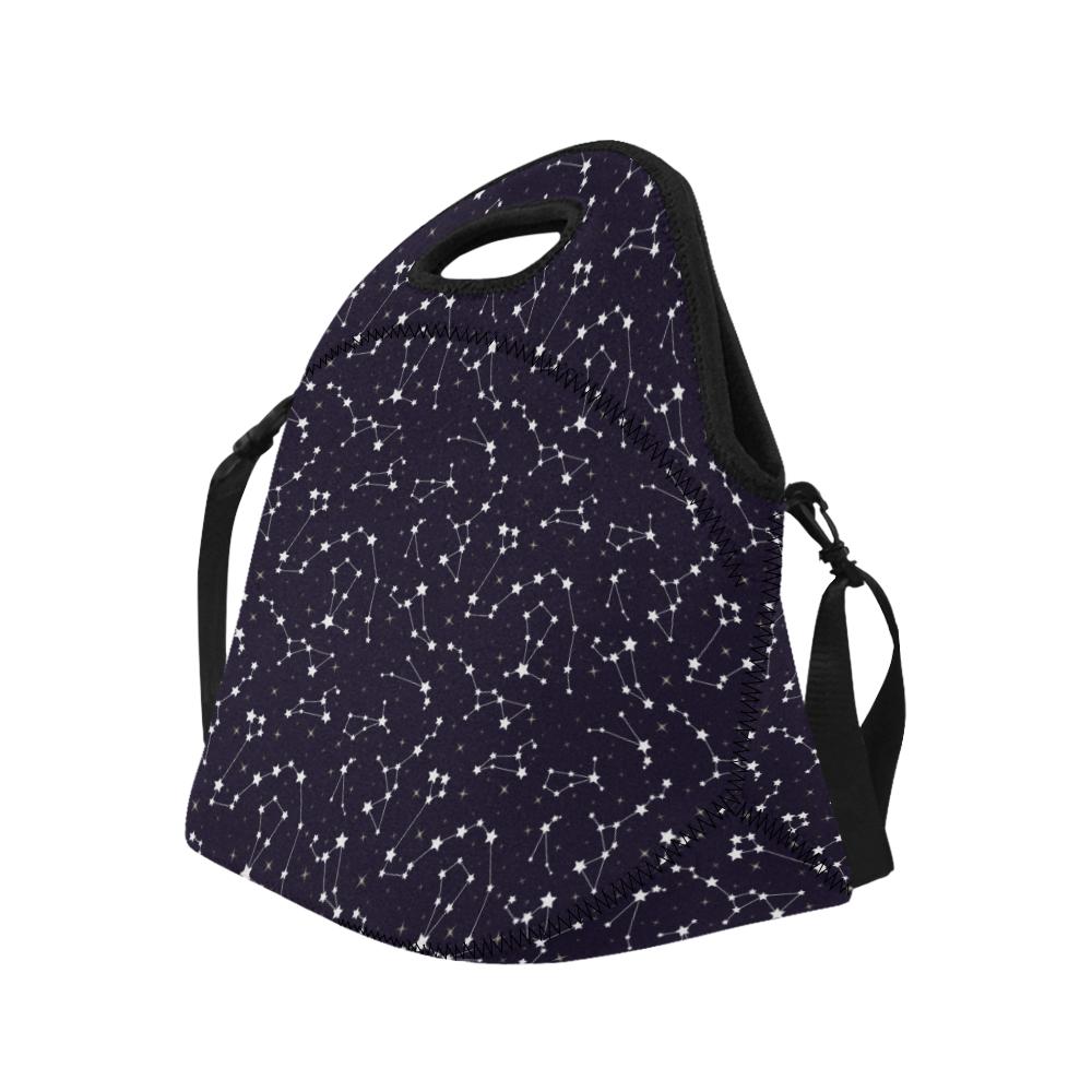 Zodiac Star Pattern Design Print Neoprene Lunch Bag (Model 1669)(Large)-JTAMIGO.COM