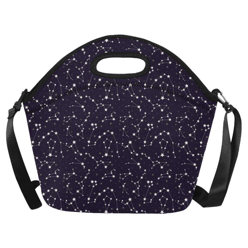 Zodiac Star Pattern Design Print Neoprene Lunch Bag (Model 1669)(Large)-JTAMIGO.COM