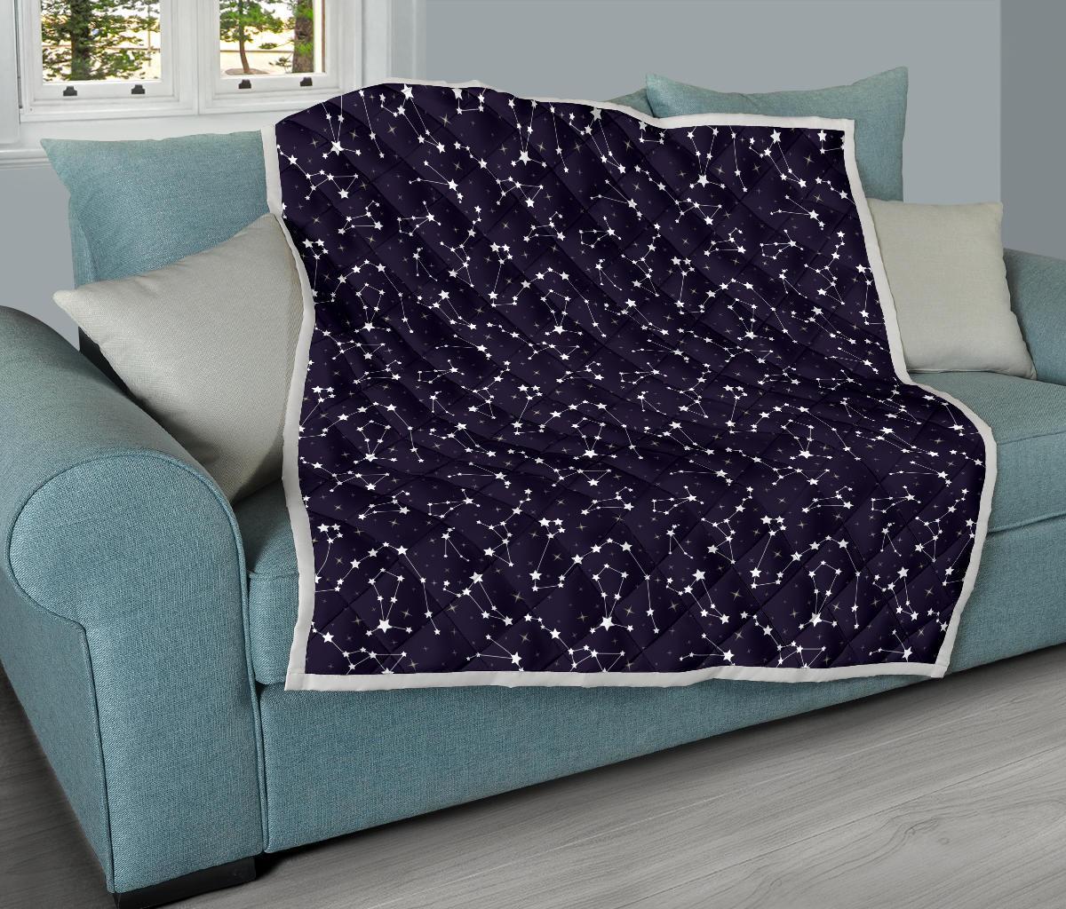 Zodiac Star Pattern Design Print Quilt-JTAMIGO.COM