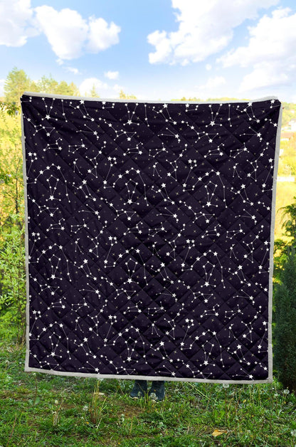 Zodiac Star Pattern Design Print Quilt-JTAMIGO.COM