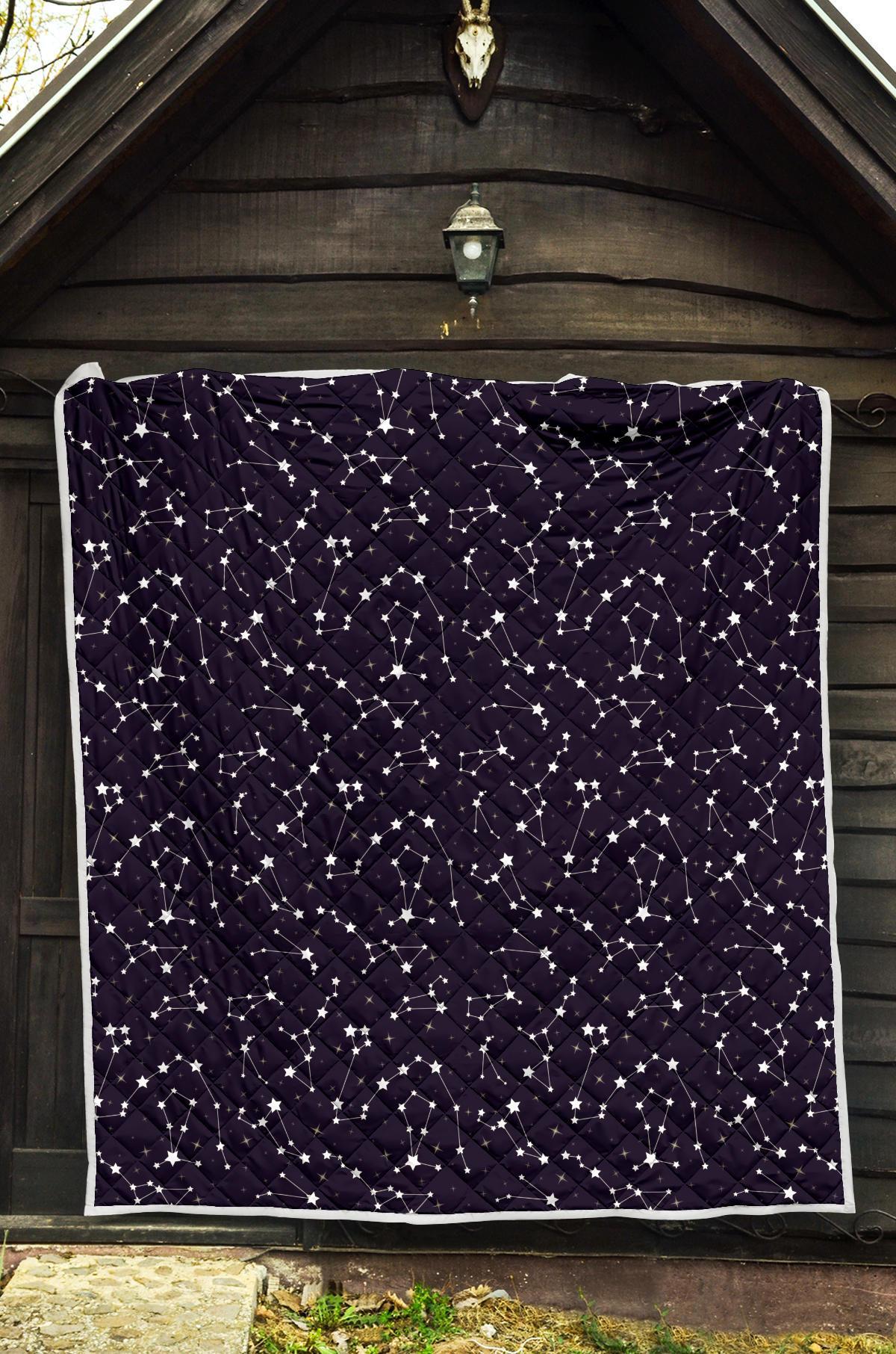 Zodiac Star Pattern Design Print Quilt-JTAMIGO.COM
