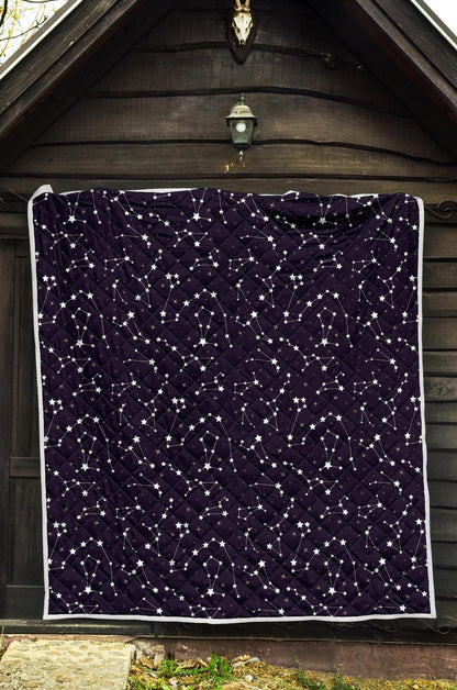 Zodiac Star Pattern Design Print Quilt-JTAMIGO.COM