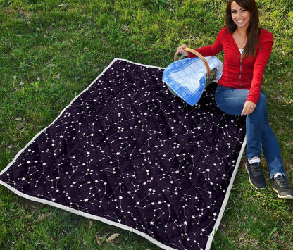 Zodiac Star Pattern Design Print Quilt-JTAMIGO.COM