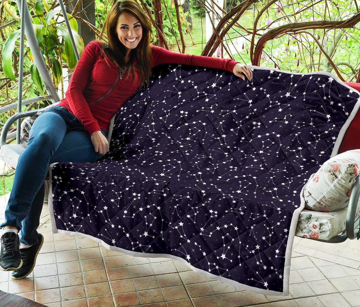 Zodiac Star Pattern Design Print Quilt-JTAMIGO.COM
