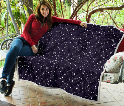 Zodiac Star Pattern Design Print Quilt-JTAMIGO.COM