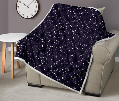 Zodiac Star Pattern Design Print Quilt-JTAMIGO.COM