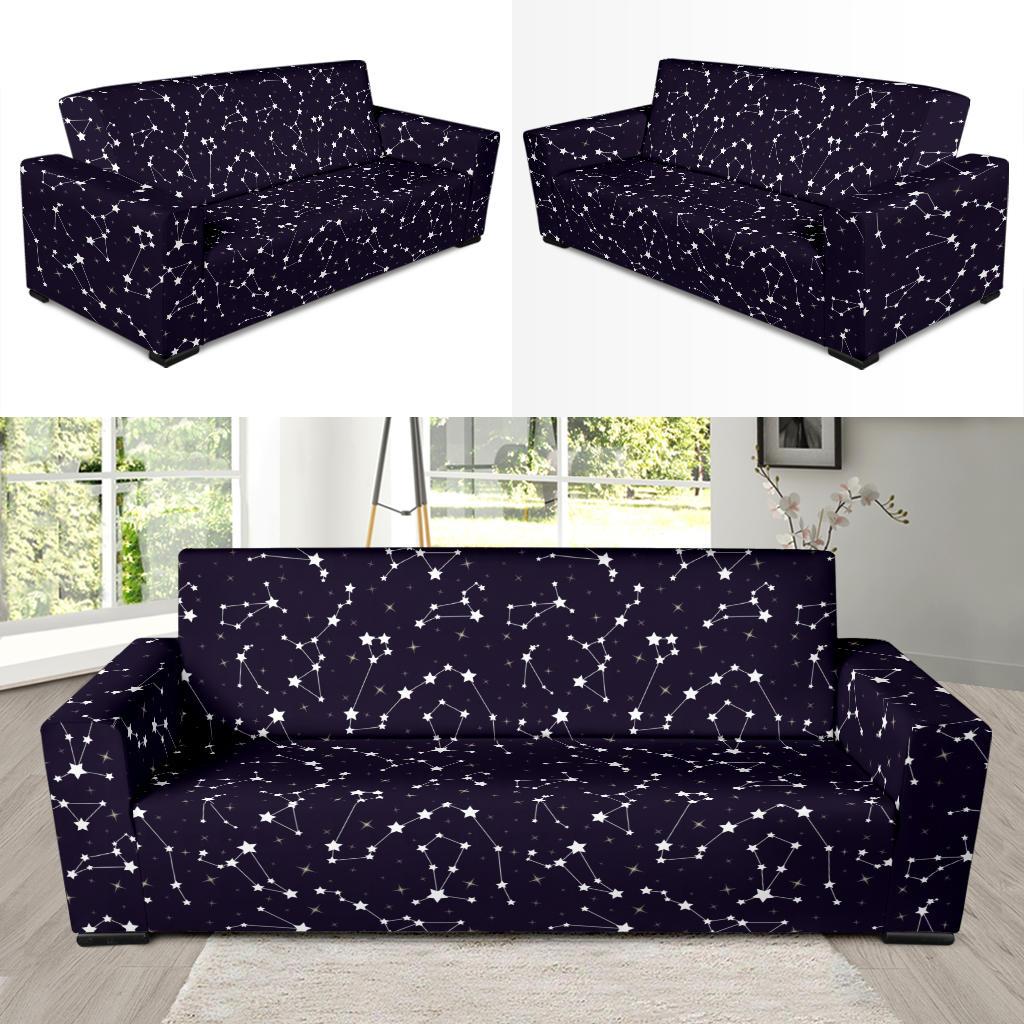 Zodiac Star Pattern Design Print Sofa Slipcover-JTAMIGO.COM