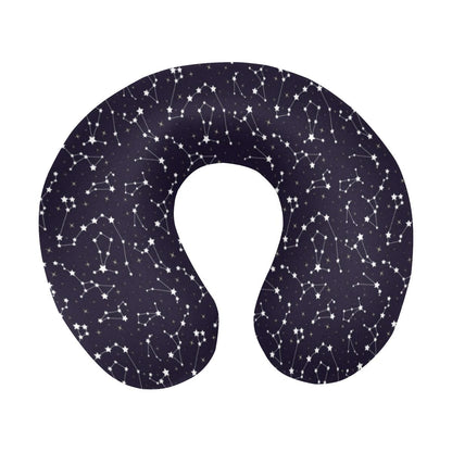 Zodiac Star Pattern Design Print U-Shaped Travel Neck Pillow-JTAMIGO.COM