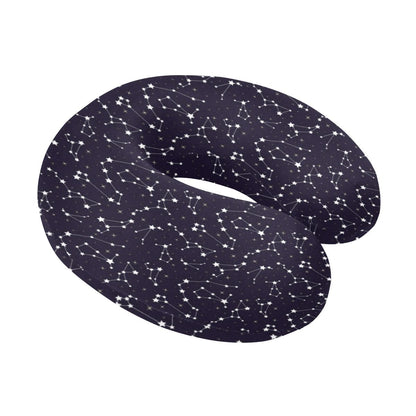 Zodiac Star Pattern Design Print U-Shaped Travel Neck Pillow-JTAMIGO.COM