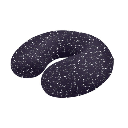 Zodiac Star Pattern Design Print U-Shaped Travel Neck Pillow-JTAMIGO.COM
