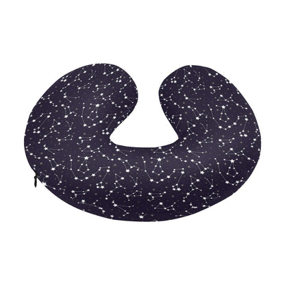 Zodiac Star Pattern Design Print U-Shaped Travel Neck Pillow-JTAMIGO.COM