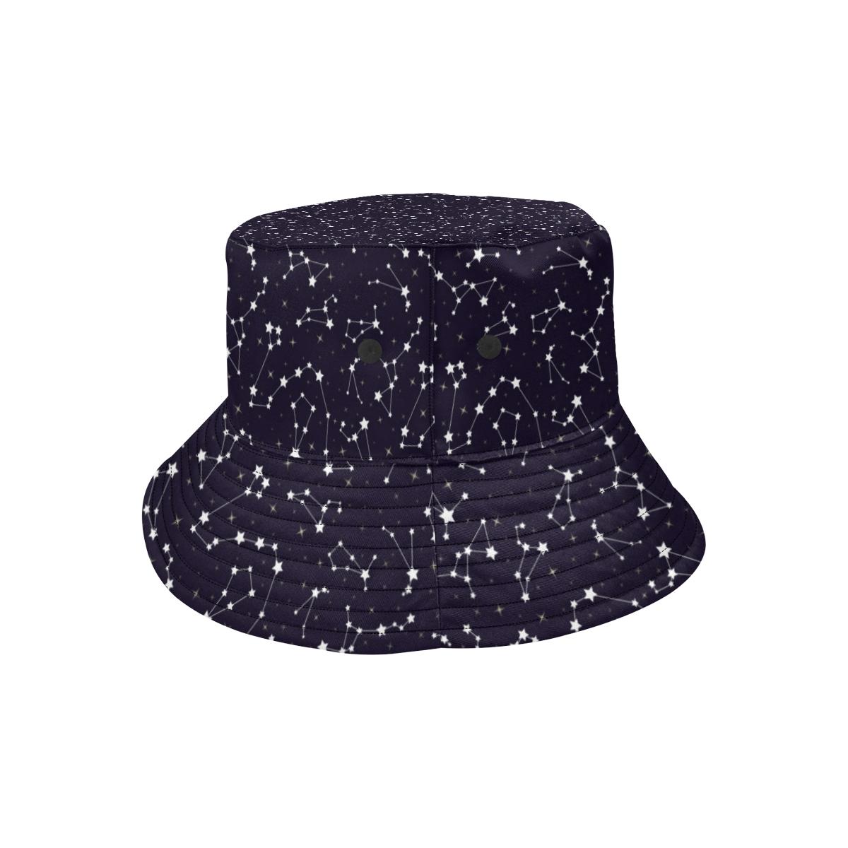 Zodiac Star Pattern Design Print Unisex Bucket Hat