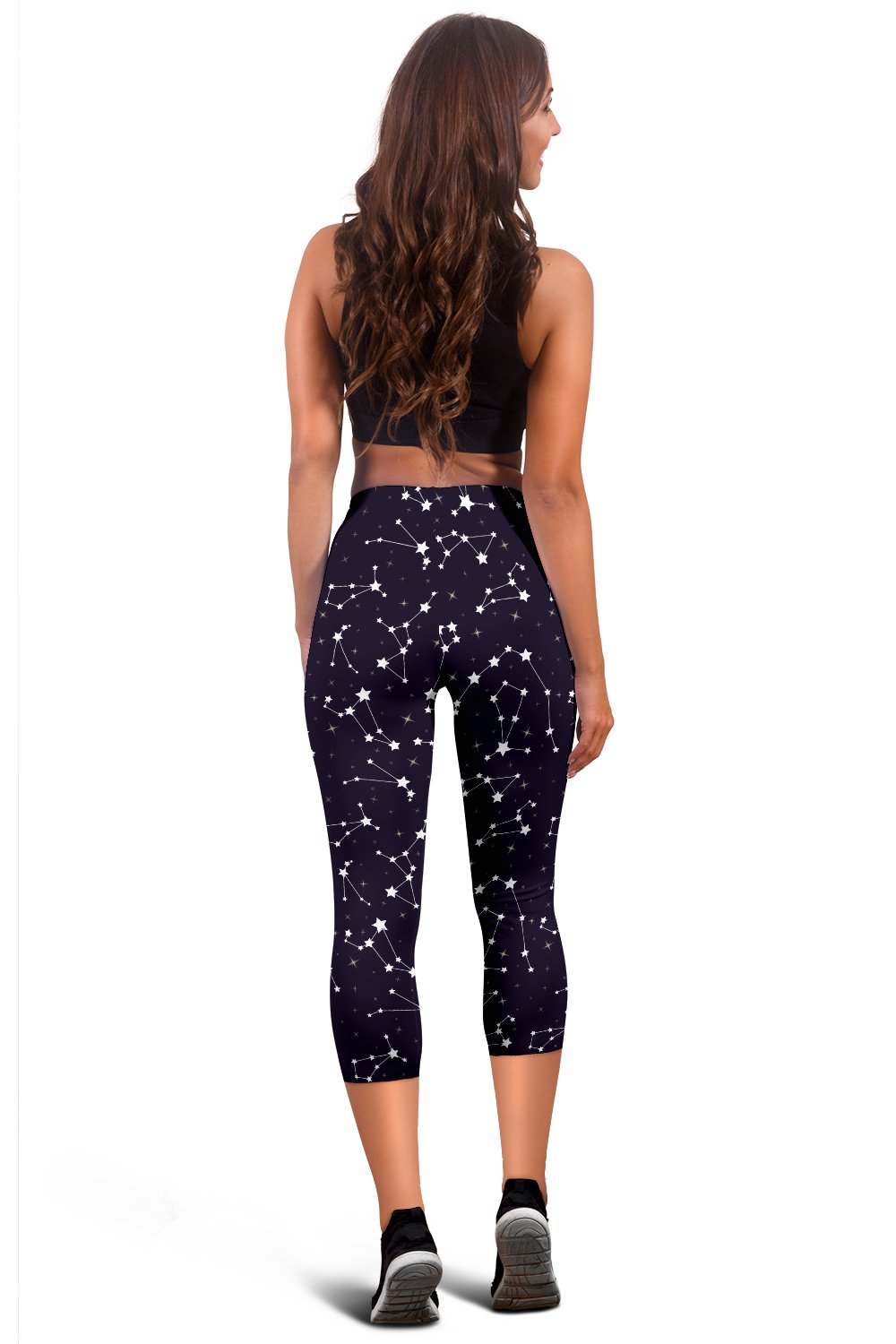 Zodiac Star Pattern Design Print Women Capris