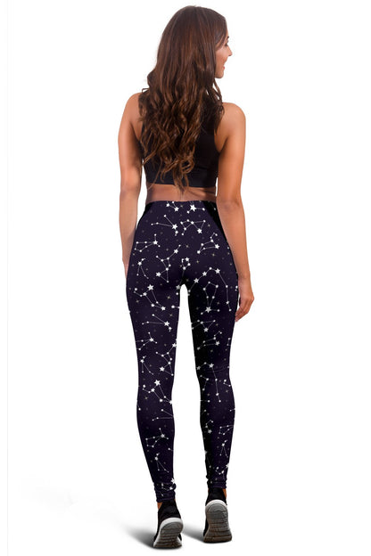 Zodiac Star Pattern Design Print Women Leggings