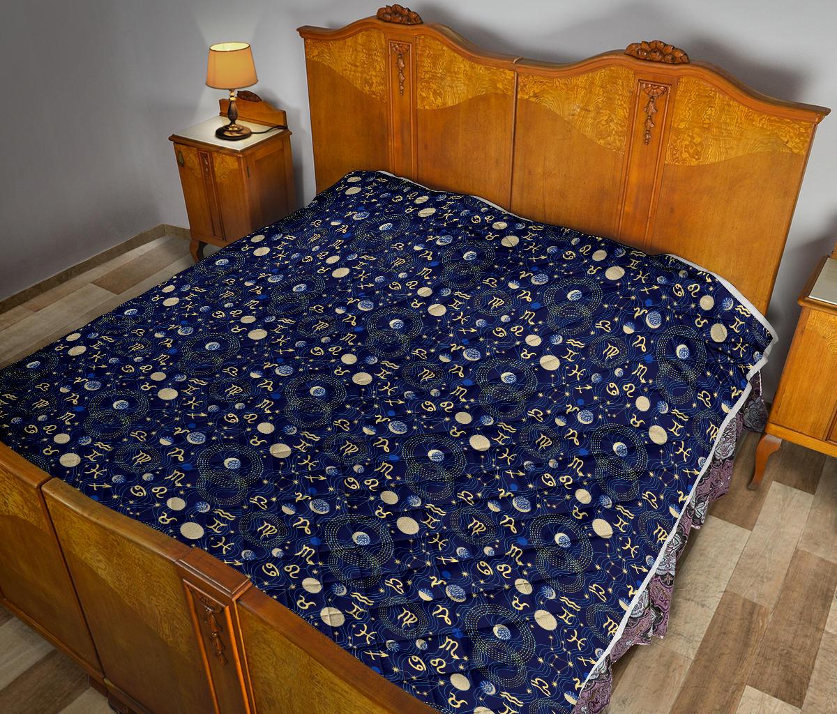 Zodiac Themed Design Print Premium Quilt-JTAMIGO.COM