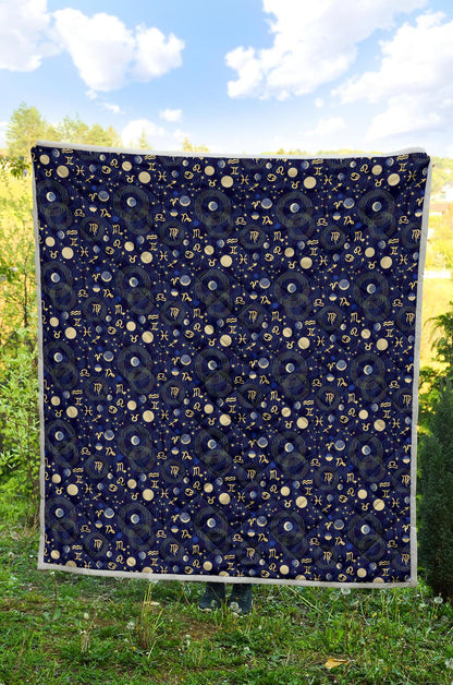 Zodiac Themed Design Print Premium Quilt-JTAMIGO.COM