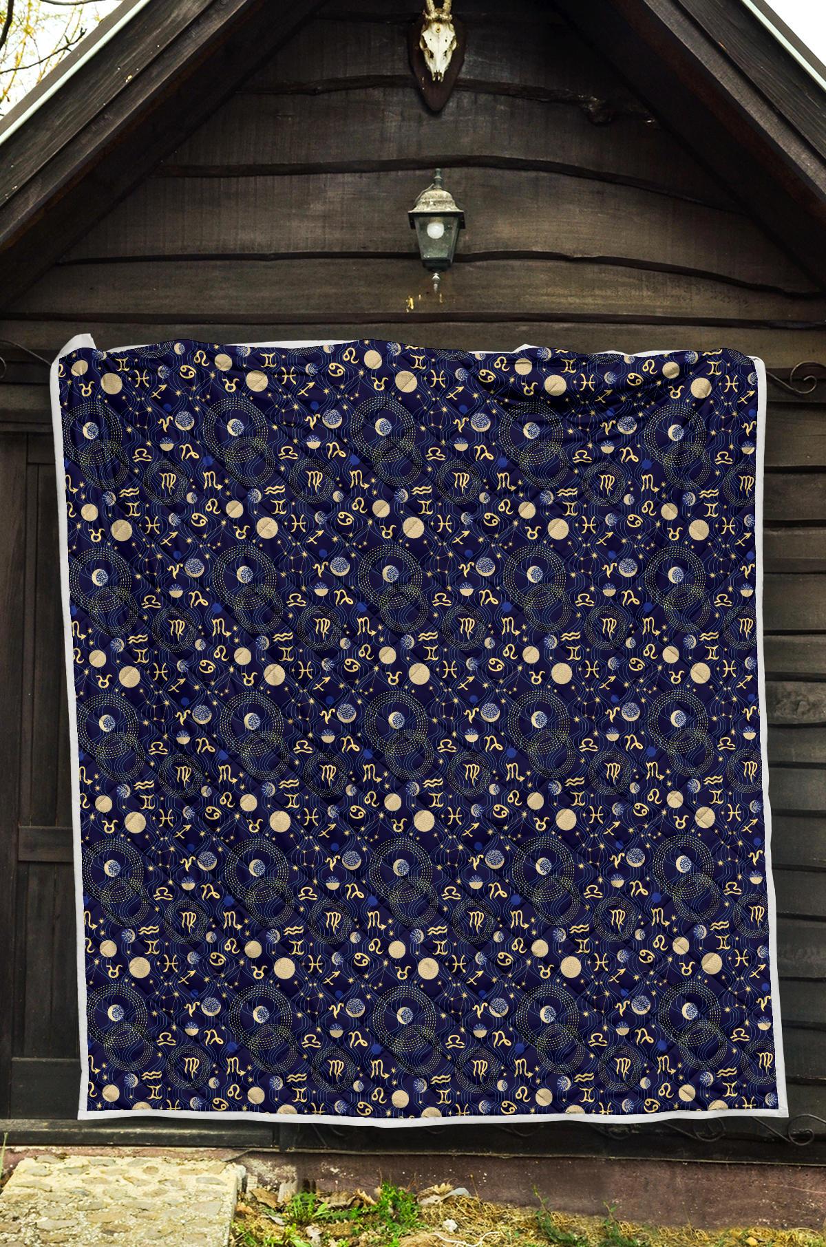 Zodiac Themed Design Print Premium Quilt-JTAMIGO.COM