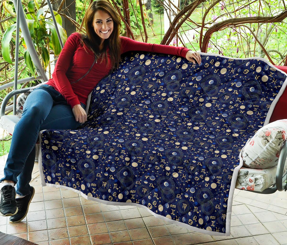 Zodiac Themed Design Print Premium Quilt-JTAMIGO.COM
