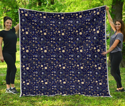 Zodiac Themed Design Print Premium Quilt-JTAMIGO.COM