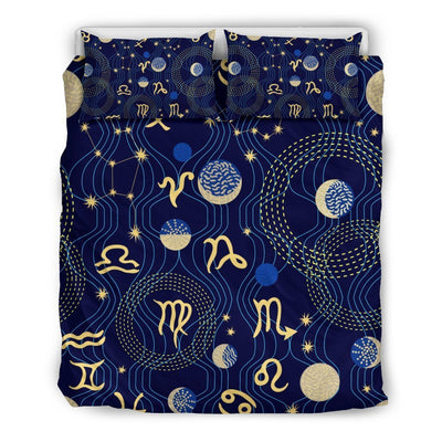 ZodiacThemed Design Print Duvet Cover Bedding Setw
