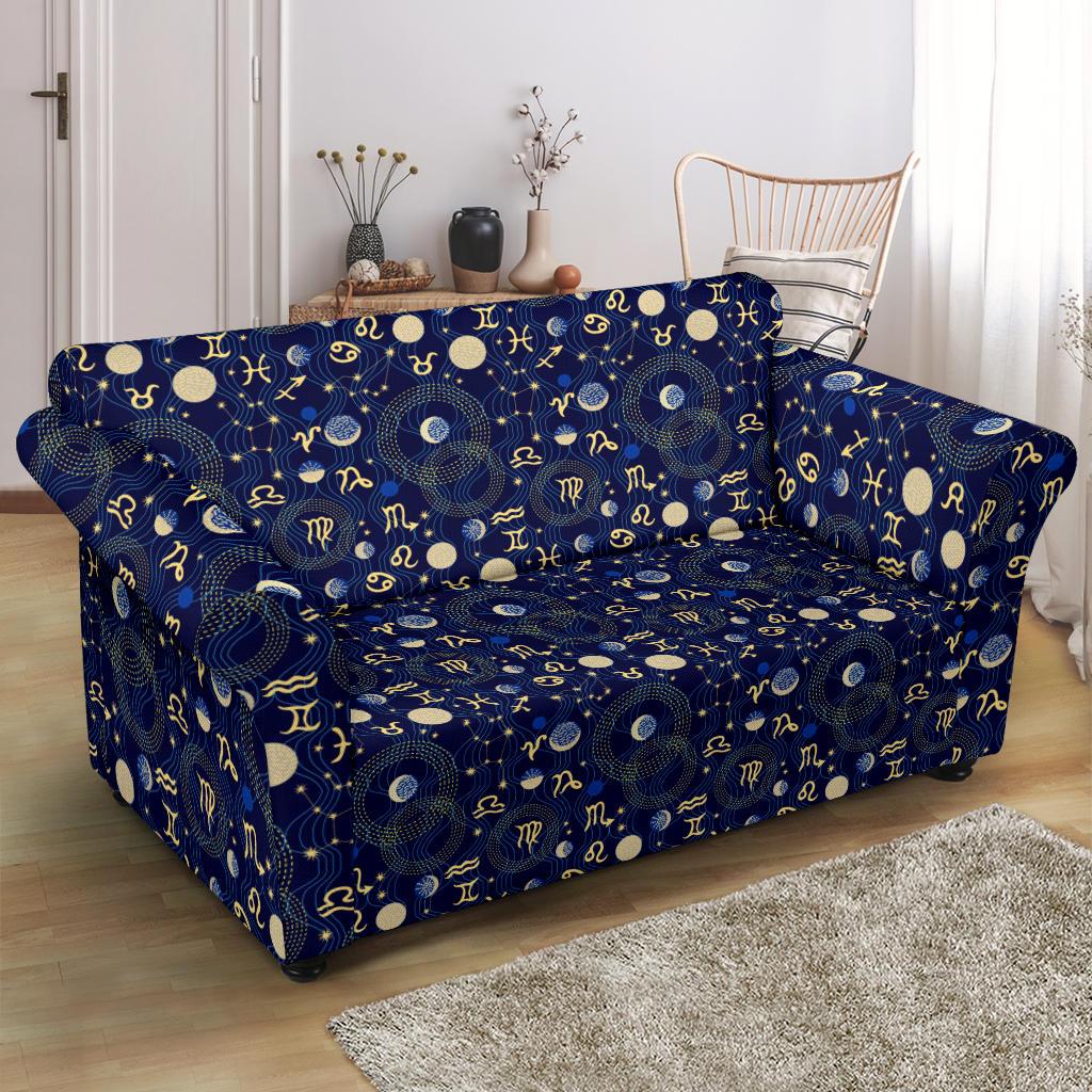ZodiacThemed Design Print Loveseat Slipcover-JTAMIGO.COM