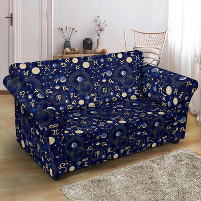 ZodiacThemed Design Print Loveseat Slipcover-JTAMIGO.COM