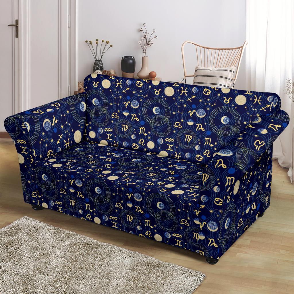 ZodiacThemed Design Print Loveseat Slipcover-JTAMIGO.COM