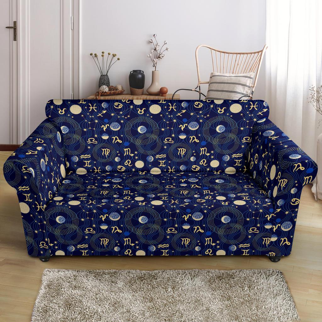 ZodiacThemed Design Print Loveseat Slipcover-JTAMIGO.COM
