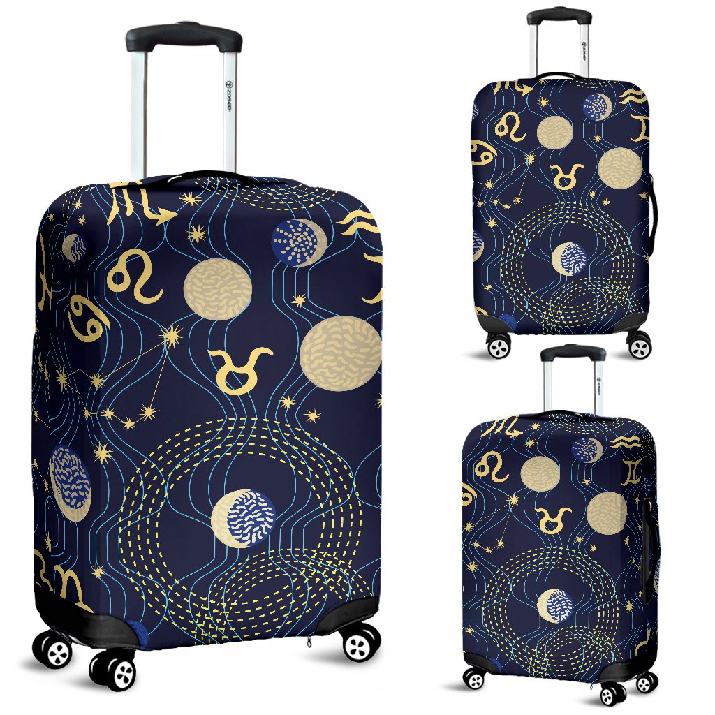 ZodiacThemed Design Print Luggage Cover Protector