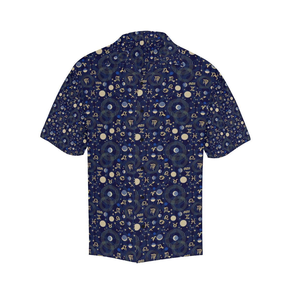 ZodiacThemed Design Print Men Aloha Hawaiian Shirt