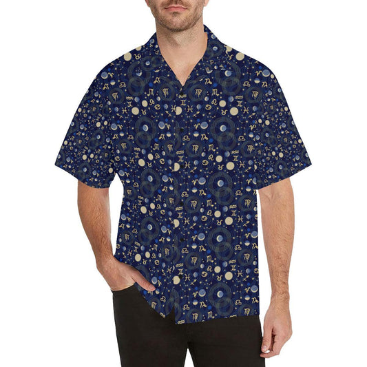 ZodiacThemed Design Print Men Aloha Hawaiian Shirt
