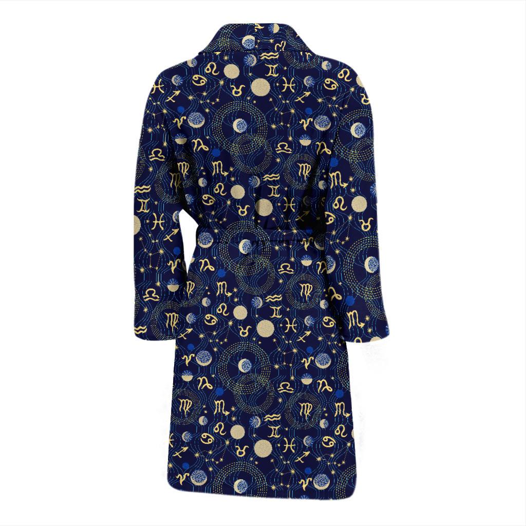 ZodiacThemed Design Print Men Bath Robe-JTAMIGO.COM