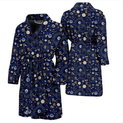 ZodiacThemed Design Print Men Bath Robe-JTAMIGO.COM