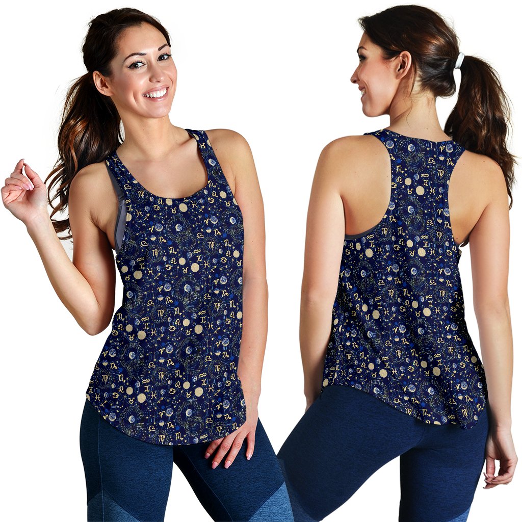 ZodiacThemed Design Print Women Racerback Tank Top