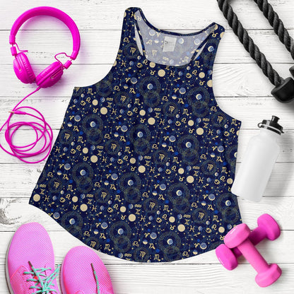 ZodiacThemed Design Print Women Racerback Tank Top