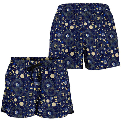 ZodiacThemed Design Print Women Shorts-JTAMIGO.COM