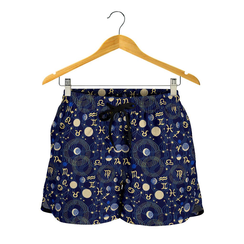 ZodiacThemed Design Print Women Shorts-JTAMIGO.COM