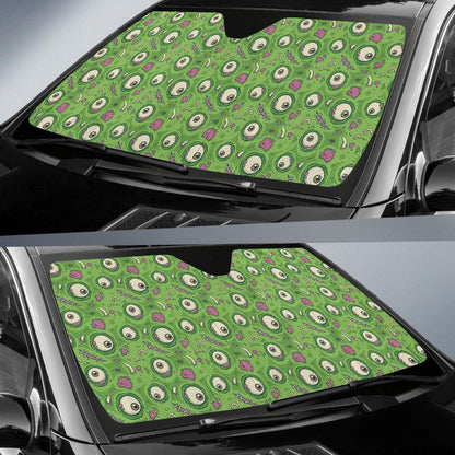 Zombie Eyes Design Pattern Print Car Sun Shade For Windshield