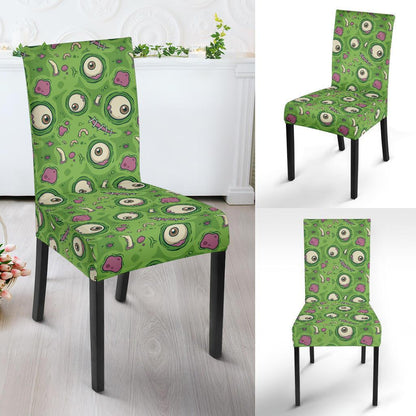 Zombie Eyes Design Pattern Print Dining Chair Slipcover-JTAMIGO.COM